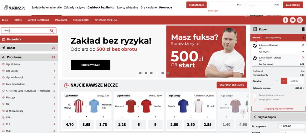 Ranking bukmacherów 2022 - Fuksiarz